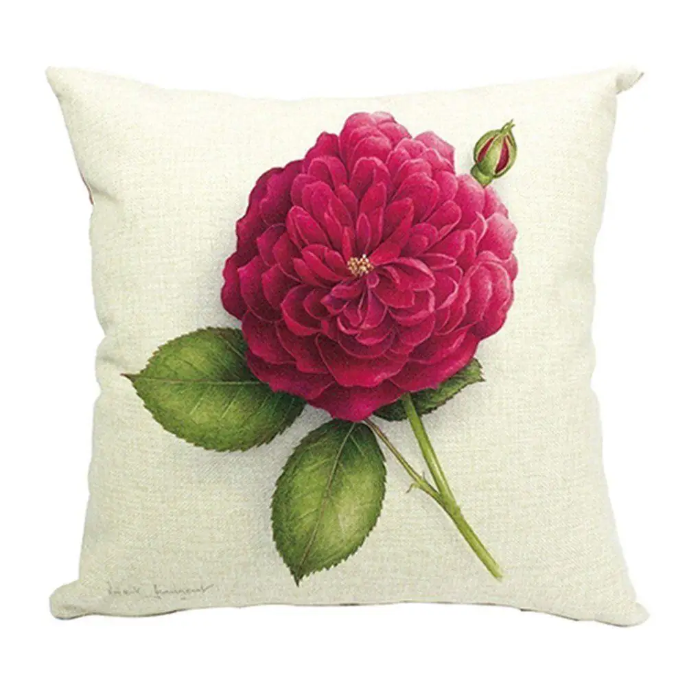 

Vintage Flower/Flower Linen Decorative Pillow Case Cushion Cover