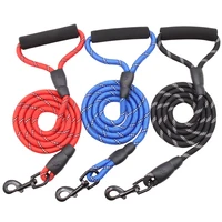 medium and large dog reflective traction rope dog rope imitation nylon dog walking round rope strong and durable