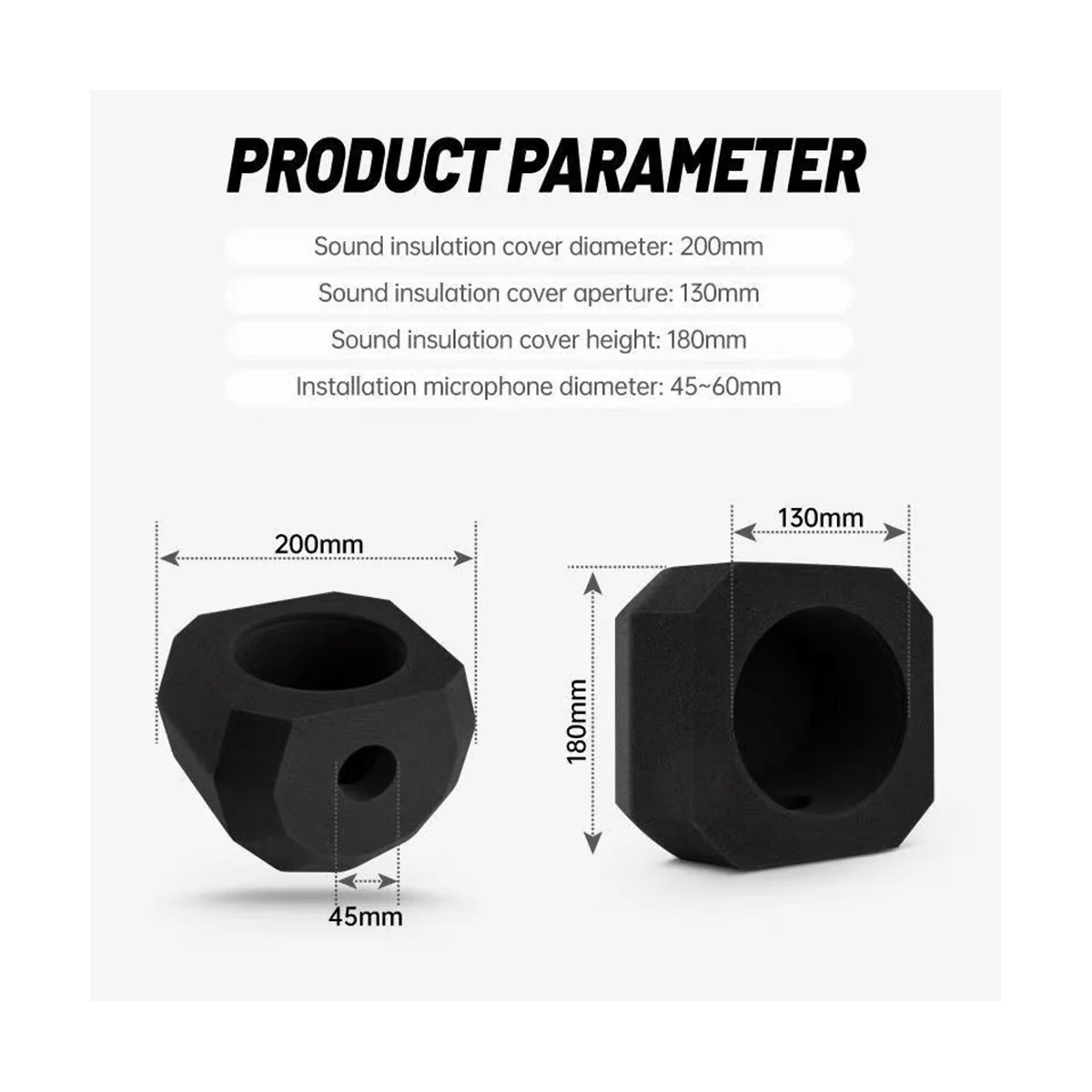 

Professional Microphone Isolation Shield Mic Windscreen Foam Filter for Recording,Singing,Podcasts,Live Stream