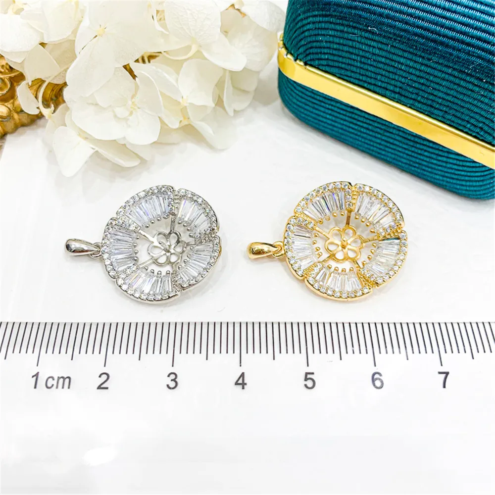 S925 Sterling Silver Pearl Pendant Settings Blank/Base For DIY Pendant Jewelry Making Accessories Suitable for 11-13mm Bead