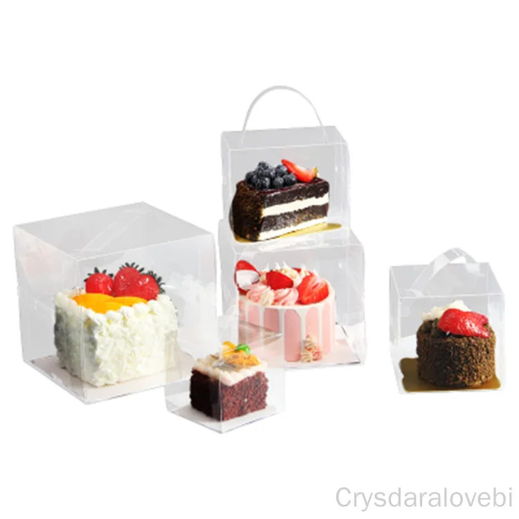 

10pcs Transparent Birthday Decoration Mousse Cake Donuts/Cookies Baking Package Supplies Child Gift Favor Box