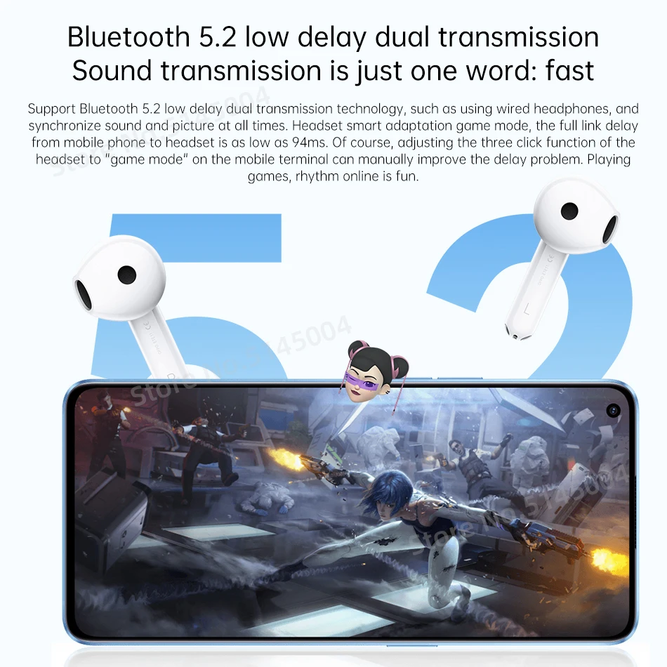 Наушники OPPO ENCO Air 2 TWS беспроводные наушники с шумоподавлением и функцией звонка 5