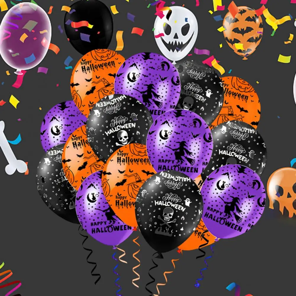 

Unique Bright Color Long Lasting Halloween Themed Pattern Party Latex Balloons Party Balloons Halloween Balloons 100Pcs