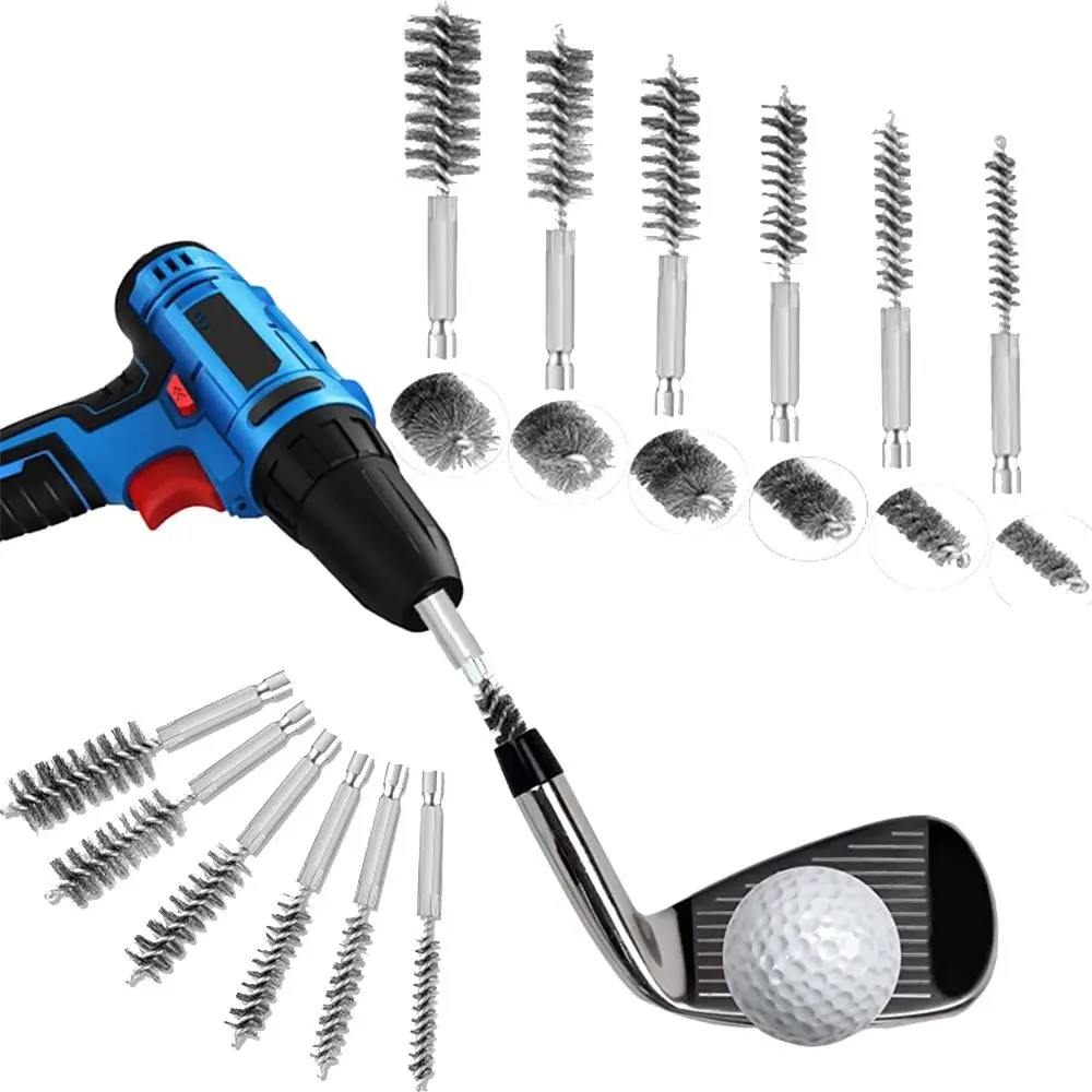 

3 Pcs/Set Clean up Wire brush Multifun Hexagon Cleaning tool Electric drill Golf Clubs Head Hosel Brush