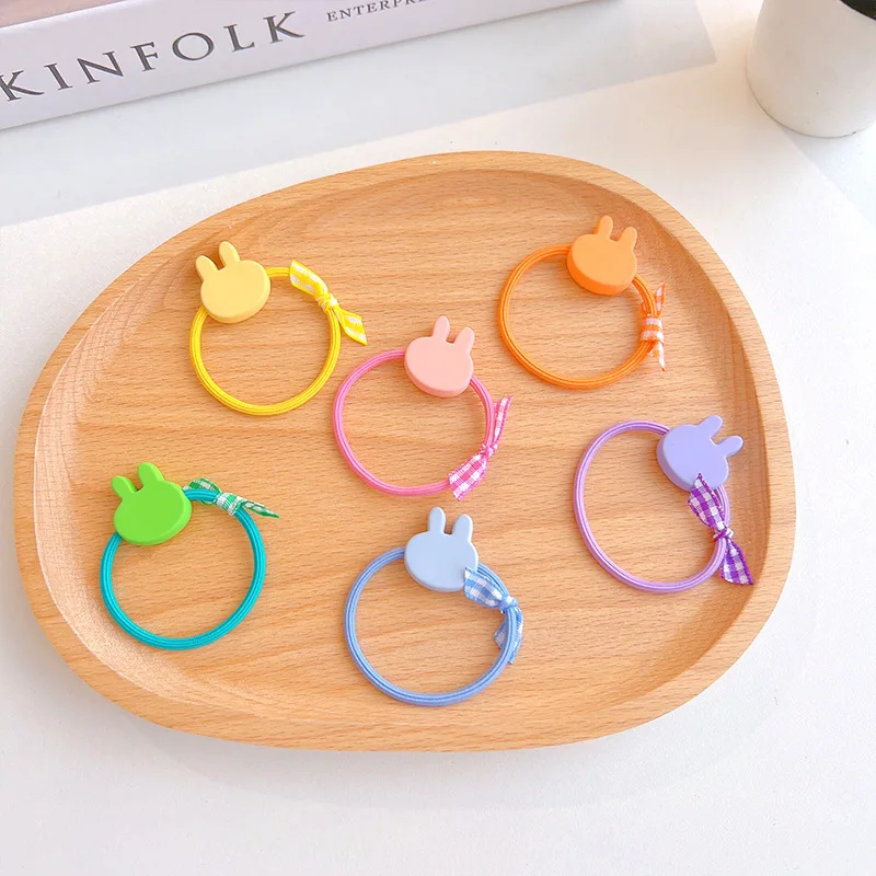 

10PC Retro Korean Lovely Rabbit Elastic Hair Bands Rubberband Women Girls Hair Ties Rings Rope for Hair Accessories Scrunchy