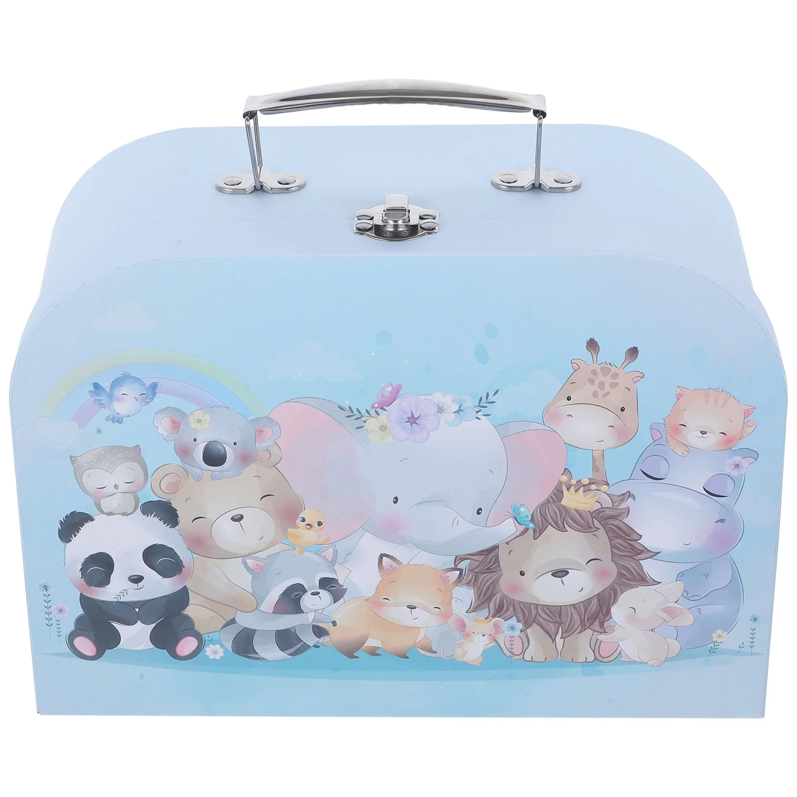 

Children's Storage Box Paperboard Suitcase Gift Mini Kids Toy Organizer Bins Decorative Vintage Cardboard Lid