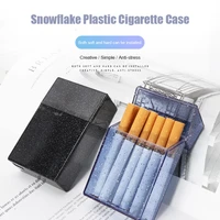 plastic cigarette case open cover snowflake soft hard cigarett storage box portable thickening anti pressure moisture proof case