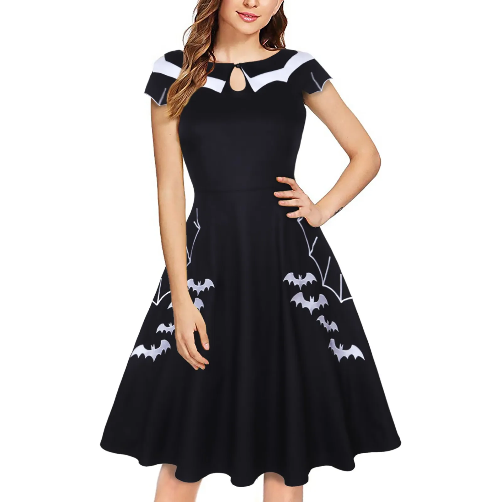 

Medieval Little Black Dress Gothic Retro Midi Dress Print Slip Dress Women Dress Pants Casual Office Dresses for Women