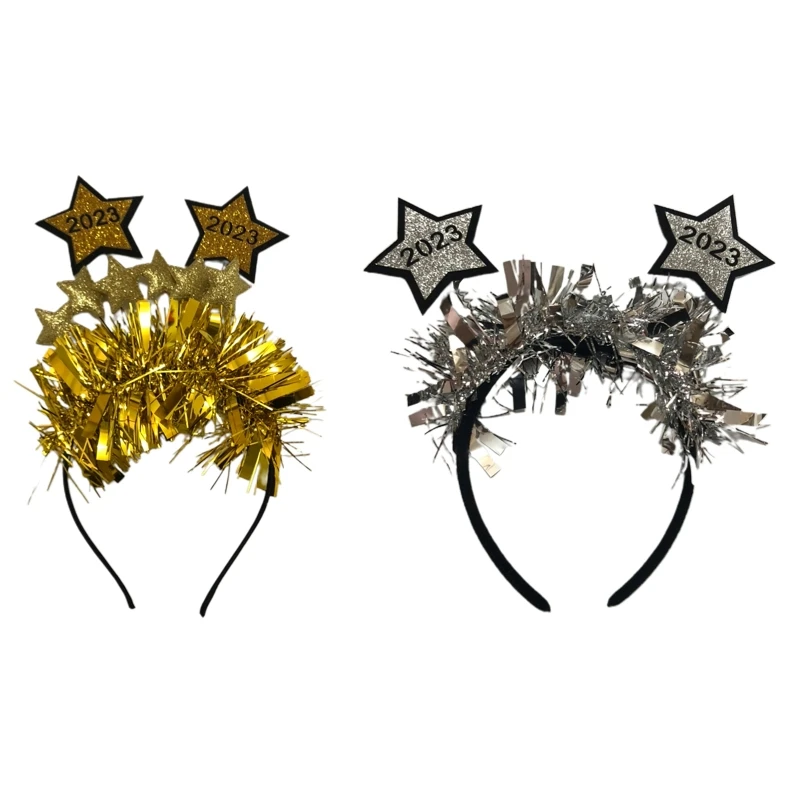 

New style Adult Kid Festival Headband Wash Face Hair Holder with Glitter Five-pointed Star