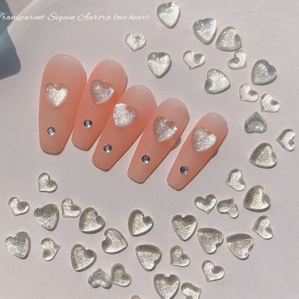 100 шт. стразы для ногтей Aurora Love Heart 3/6/8 мм симфоническая смола Galaxy украшения