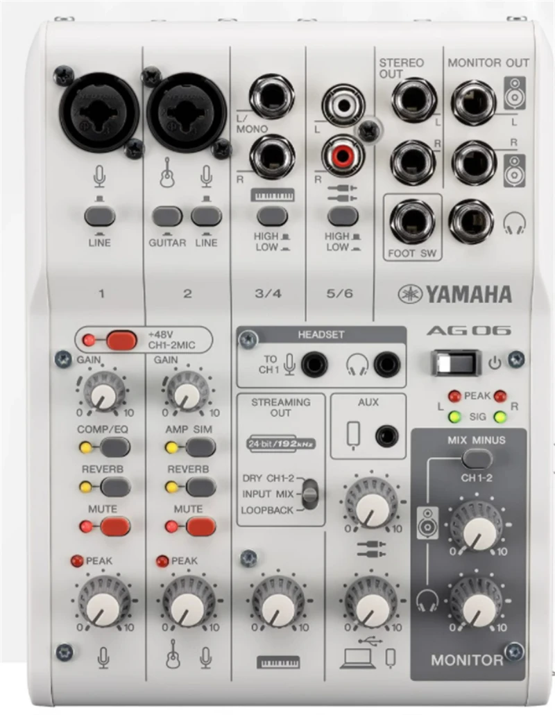 YAMAHAAG03MK2/AG06MK2 со звуковой картой для записи в прямом эфире