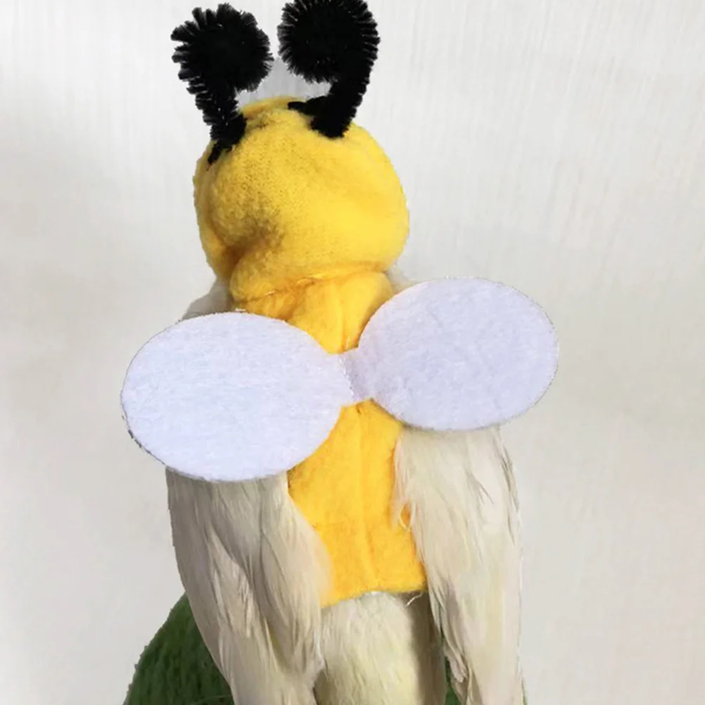 

Pet Bird Clothes Halloween Decoration Costumes Small Parrot Clothing Bee Shaped Skin-friendly Warm Comfortable Cosplay Outfits