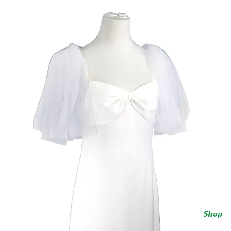 

L5YC Detachable Wedding Sleeves False Sleeves Wedding Shoulder Cover Bride Accessory