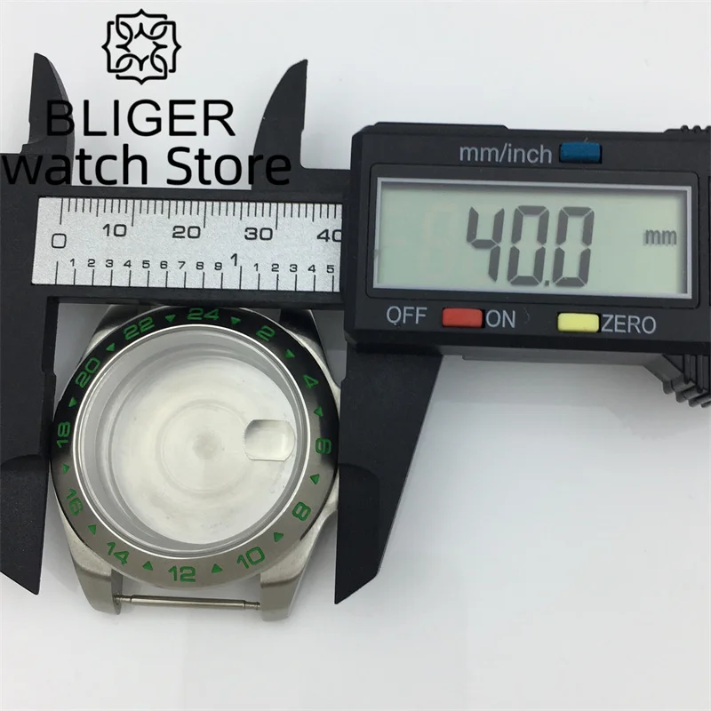 Стекло с сапфировым стеклом 40 мм датчиком движения NH34 NH35 NH36 NH37 NH38 NH39 ETA2824 2836 PT5000