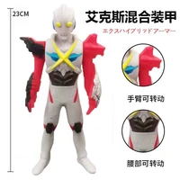 23cm large soft rubber ultraman x mixed armor action figures model doll furnishing articles childrens assembly puppets toys