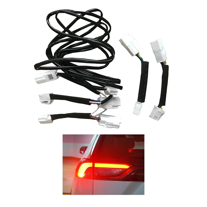 

For Toyota RAV4 2019-2021 Modified Taillights Brake Lights Wiring Harness All Highlight Rear Ended Brake Lights