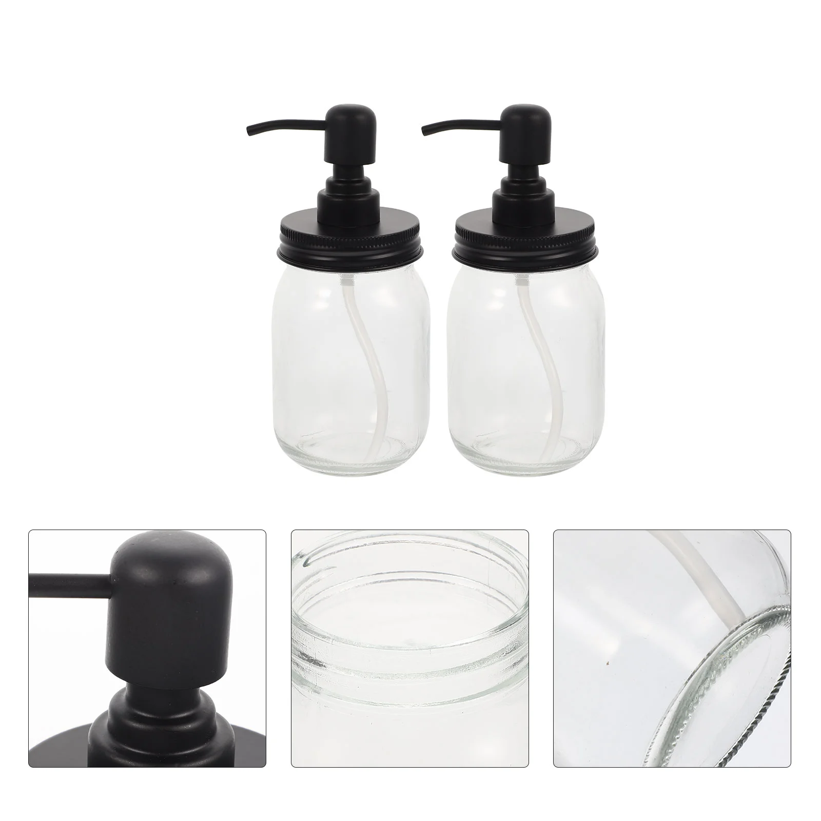 

Mason Dispenser Pump Jar Syrup Bottle Jars Soap Bottleswith Container Hand Sauce Honey Emptyportable Wash Ketchup Refillable