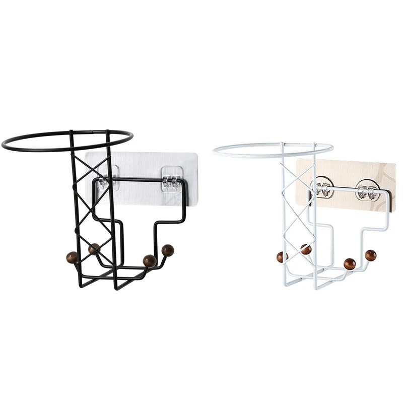 

Wall Mounted Motorcycle Helmet Holder Display Hanger Wall Hanging Rack 4 Hooks For Coats Hats Caps Punch