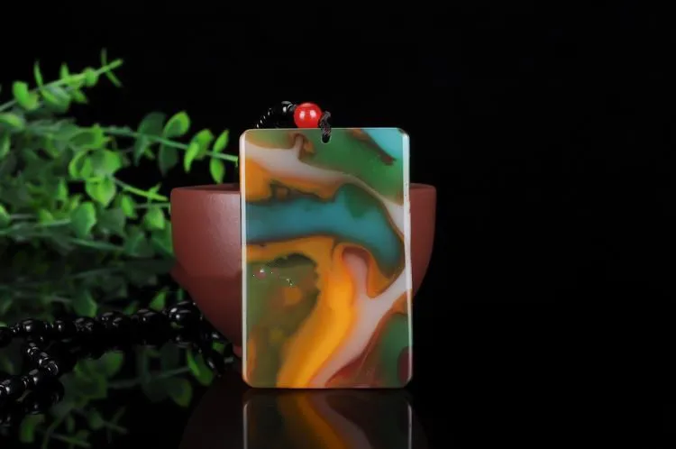 Xinjiang Hetian Jade Color Laban Xiao Ping ɺn брендовая подвеска Золотой Нефритовый дракон для