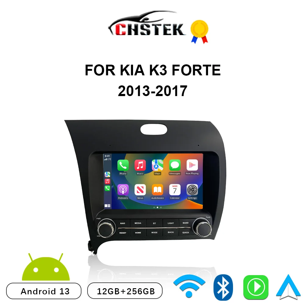Автомобильный радиоприемник CHSTEK Android 13 Carplay для Kia Cerato Forte 3 K3 YD 2013-2018