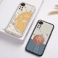 for xiaomi redmi note 11 pro plus 11s 11t 10t 10s 10a case oil painting planet phone cover for redmi note 8 7 9 10 pro max 9s 9t