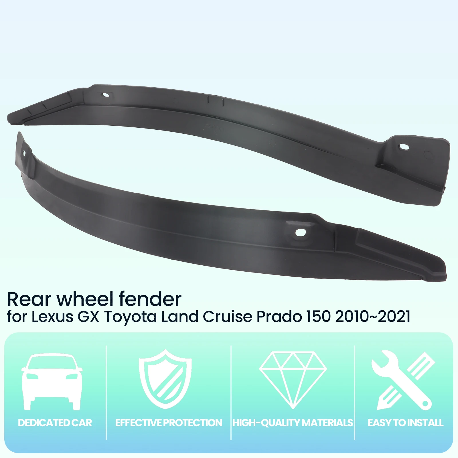 2x błotniki tylnych kół samochodowych do Toyota Land Cruiser Prado 150 Lexus GX 2010-2022