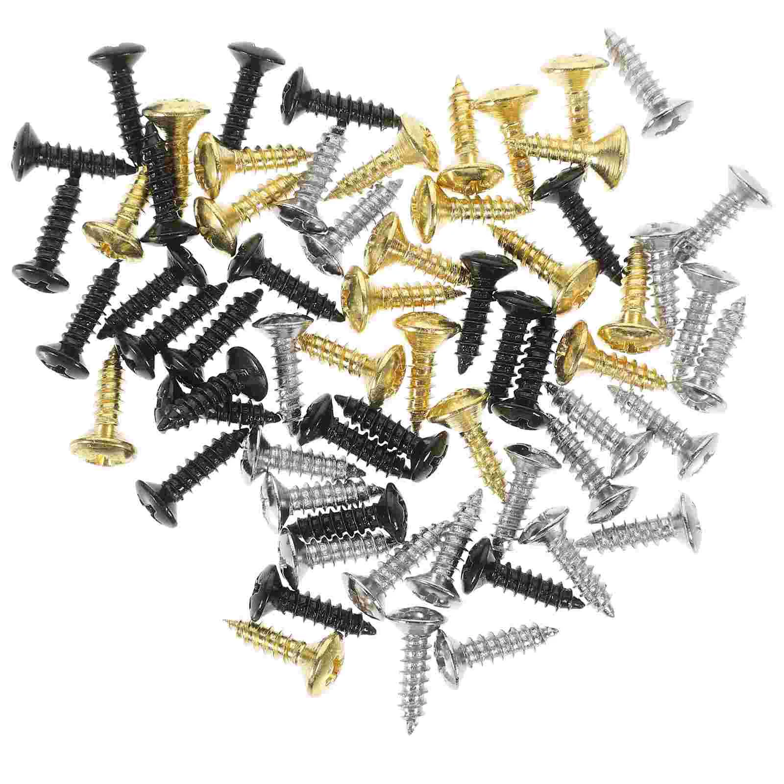 

150 Pcs Electric Guitar Pickup Guard Screws Accessories Brass Pickguard Rear Cover Mount Mounting Metal