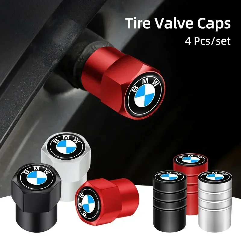 Фото Комплект из 4 пылезащитных колпачков для ниппелей шин из сплава для BMW G30/G20/G05/F30/F10/E70 серий 1/3/5/7, колпачки для ниппелей и автозапчасти №3