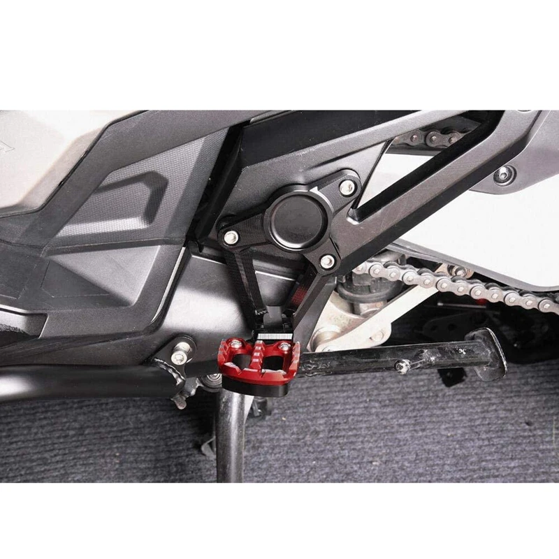 CNC Rear Footrest Motorcycle Folding Foot Pegs Pedal Passenger for HONDA XADV X-ADV 750 2017-2018 Black+Red enlarge