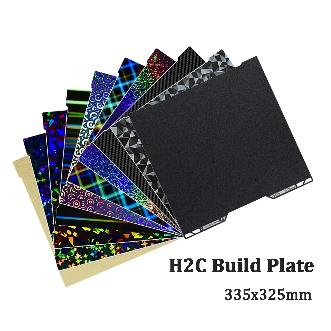 Фото Пластина для 3D-печати H2C 335x325 мм для Bambu Lab H2C, устойчивая к высоким температурам, простая установка, долговечная, износостойкая, PEI, PET, PEO №2