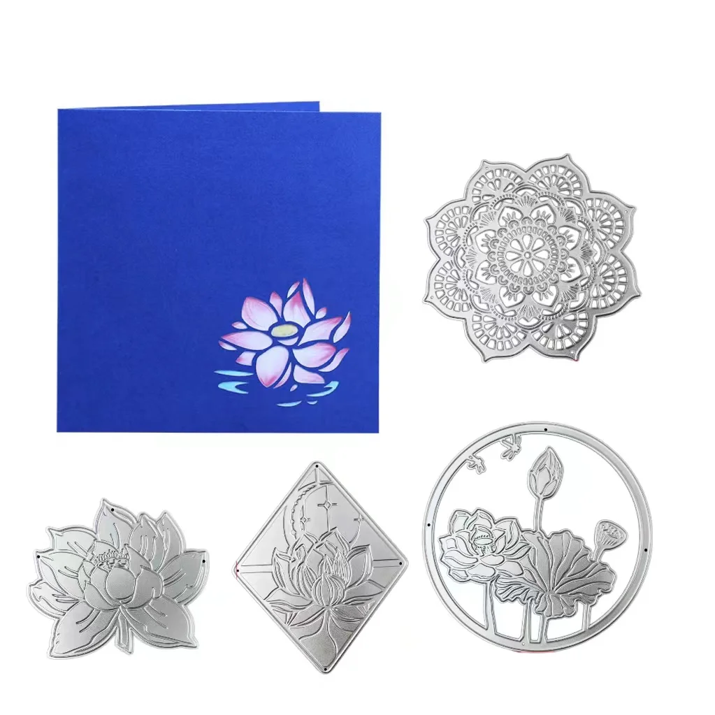 Альбом для резки цветов лотоса и листьев стальной карбоновый плавающий режущий