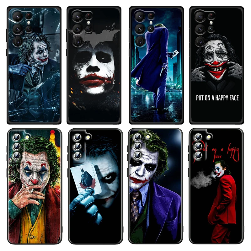 

Joker Anime Cool For Samsung Galaxy S23 S22 S21 S20 Ultra Plus Pro S10 S9 S8 S7 4G 5G Silicone Soft Black Phone Case Coque Capa