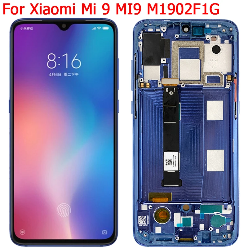 ЖК-дисплей с рамкой для Xiaomi Mi 9, 6,39 дюйма, M1902F1G