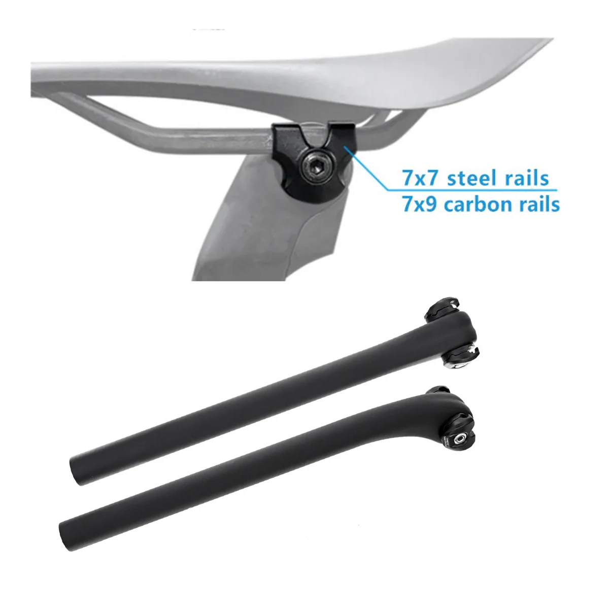 Адаптер для рельсов велосипедного сиденья овальной формы 7x9 мм