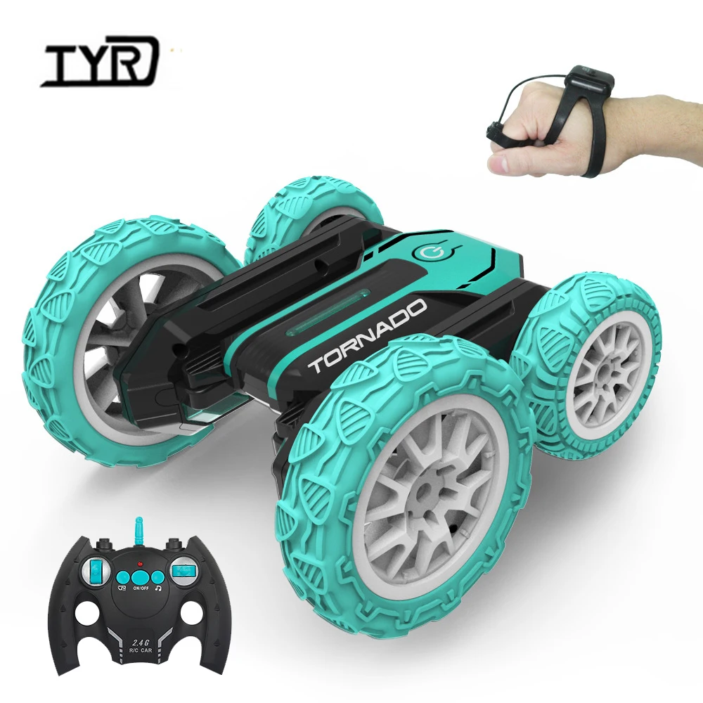

TYRC New 928-5 High-tech Flower RC Car 2.4G Radio Double-sided Walking 360° Rotation Stunt Car 1:24 4WD Electronic Toy Gifts