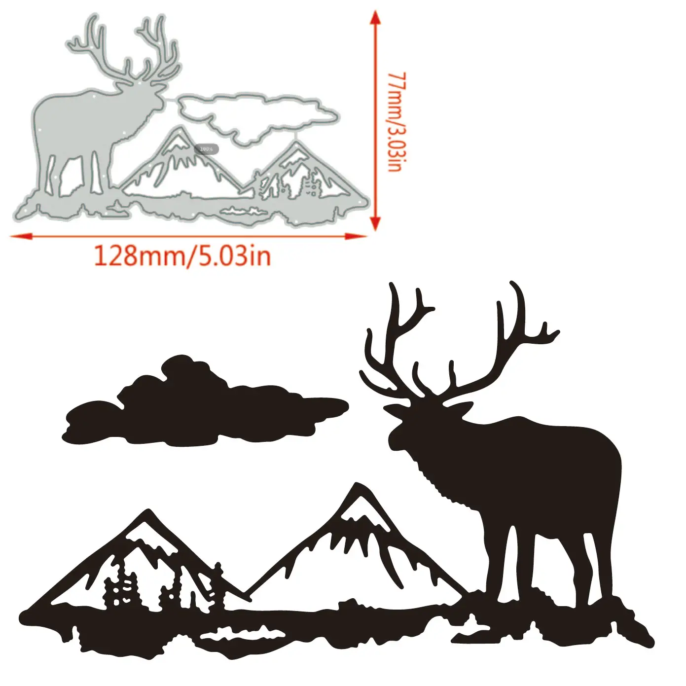 Новинка 2024 металлические Вырубные штампы лес река животные ЧЕЛОВЕК сделай сам