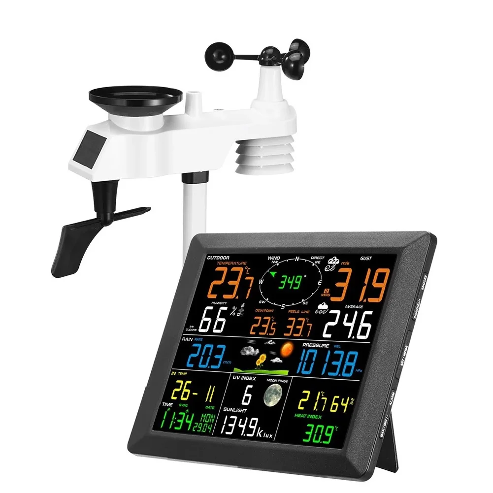 Комнатный и уличный датчик прогноза погоды ультрафиолетовая проекция 0-200000 Люкс