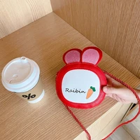 bunny ears boys kids small shoulder bag cute pu leather baby girls coin purse wallet handags lovely childrens crossbody bags