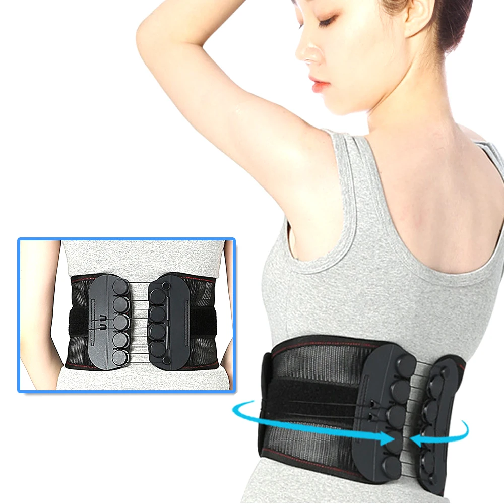 

Rope Pulley System Orthopedic Back Support Brace Belt Lower Waist Double Pull Adjust Lumbar Posture Corrector Pain Relief Women