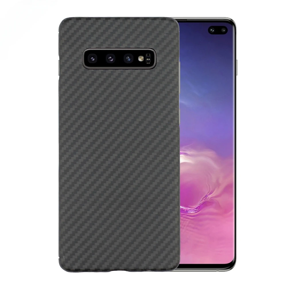 

Dropshipping Real Aramid Fiber Carbon Fiber Phone For Samsung Galaxy S10+ Phone Light Thin For S10e S10 Plus CASE Cover