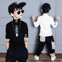 boys t shirt childrens clothing fashion kids outwear solid color long sleeve casual pullover spring autumn sport tops 3 14 y