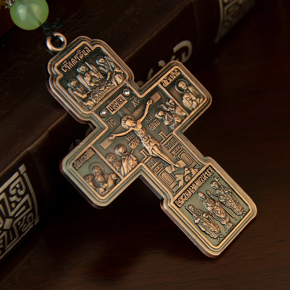 

Деревянное православное ожерелье с крестом