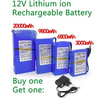 new dc 12v 3000 20000mah lithium ion rechargeable battery high capacity ac power charger with 4 kinds of capacity selection