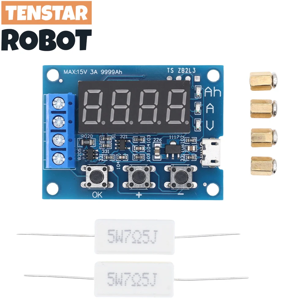 ZB2L3 тестер аккумулятора er светодиодный цифровой дисплей 18650 литиевая батарея тестер сопротивления свинцово-кислотной емкости