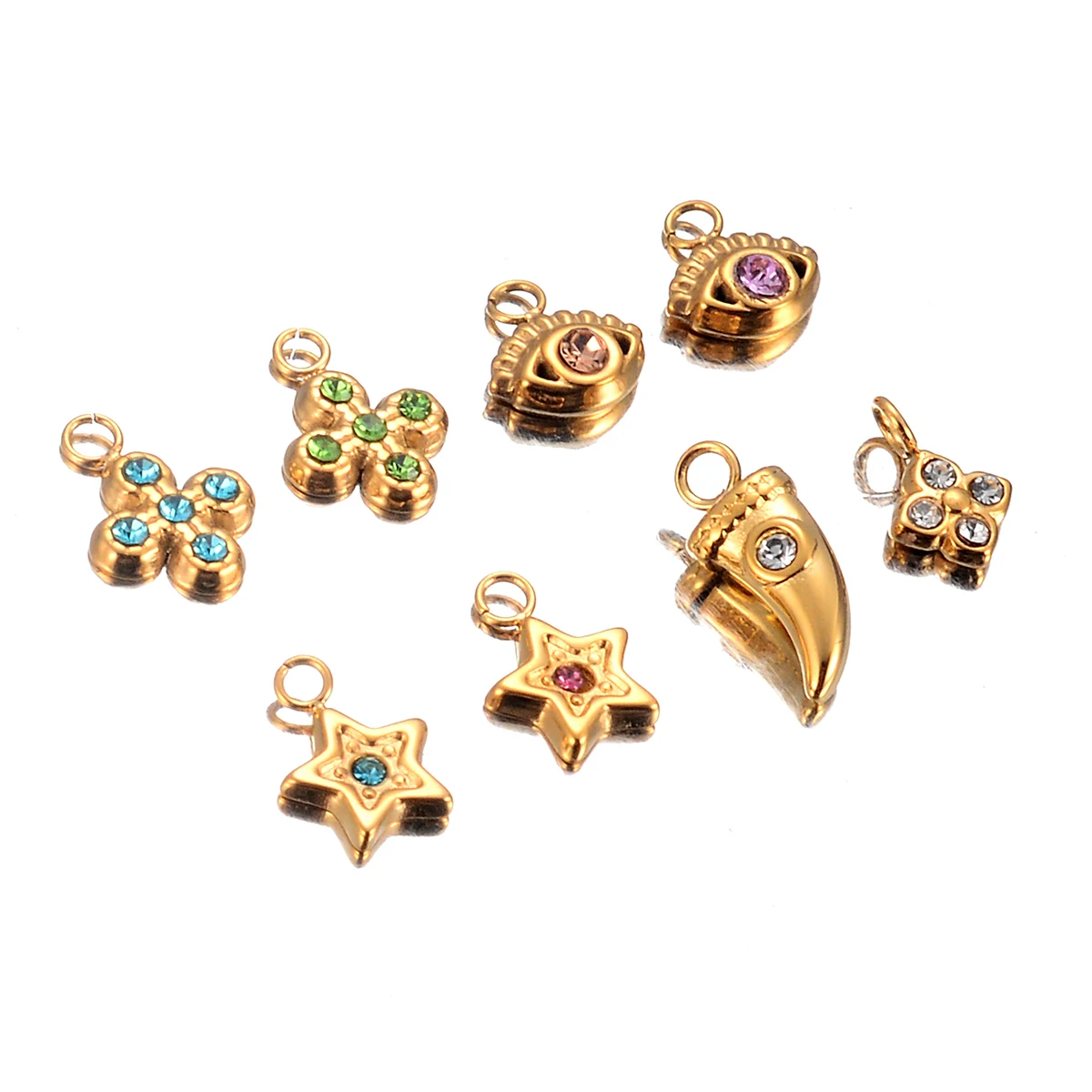 Оптовая продажа 4 шт. мини-горный хрусталь крест-глаз звезда подвески из