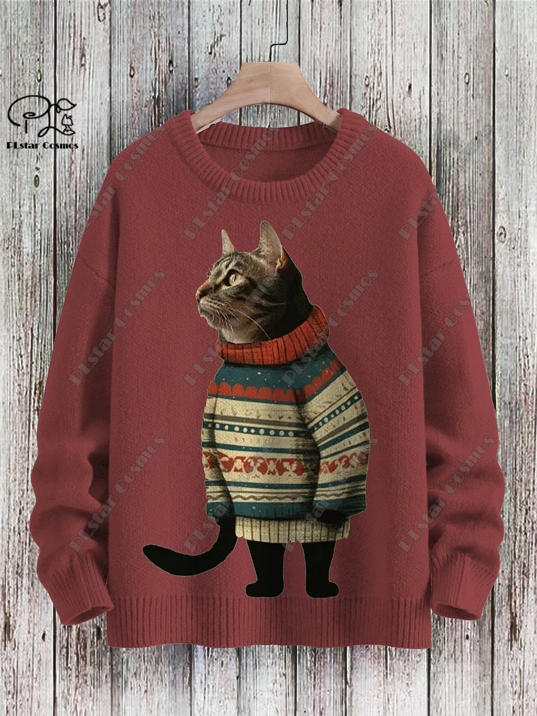 Новинка уличный Повседневный теплый свитер PLstarCosmos 2 с забавным 3D рисунком кота