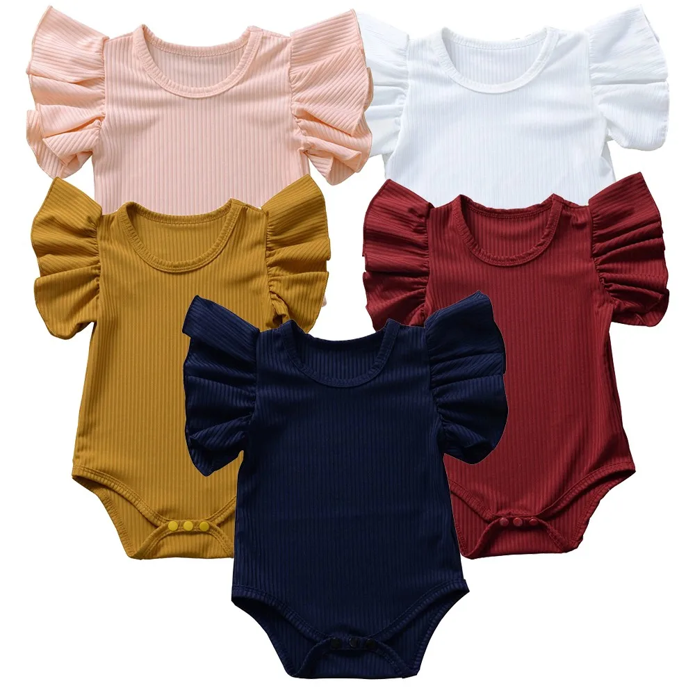 

Одежда для новорожденных девочек, летняя цельная Хлопковая пижама с коротким рукавом и треугольной сумкой для маленьких девочек