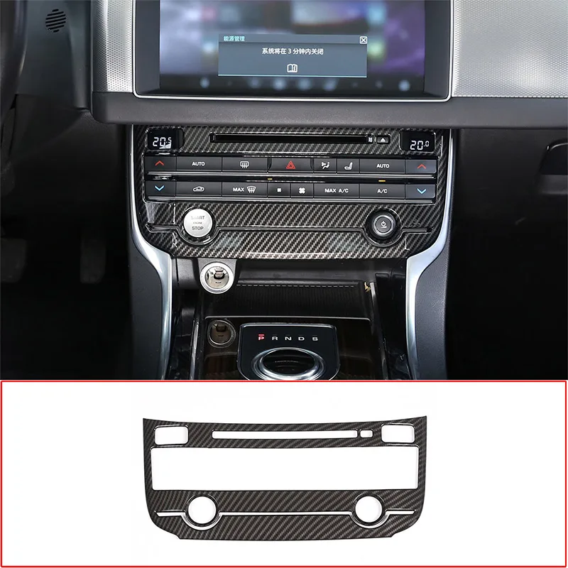 

Carbon Fiber For Jaguar XE XEL XF XFL F-PACE F pace 2016-2018 ABS Center Air conditioning Mode Button Frame Trim Car Accessories
