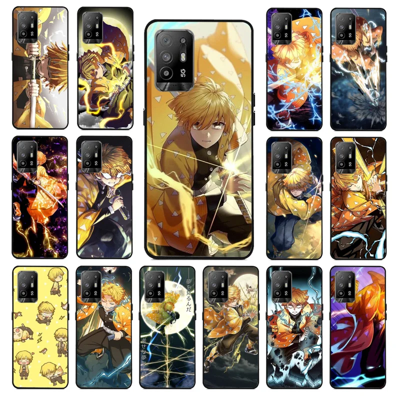 

Demon Slayer Agatsuma Zenitsu Anime Phone Case for OPPO A54 A74 A94 A53S A9 A5 A15 A16 A91 A96 A76 Reno8 8Pro Reno2 Z