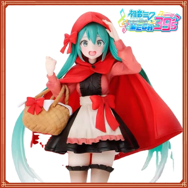 

18cm Hatsune Miku Little Red Riding Hood Hatsune Anime Peripheral Hand-made Toy Model Decoration Office Decoration Christmasgift
